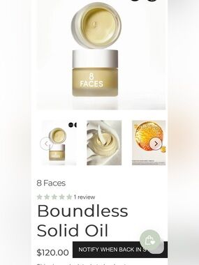 Boundless Nourishing 8 Faces Solid Oil 3g size $48